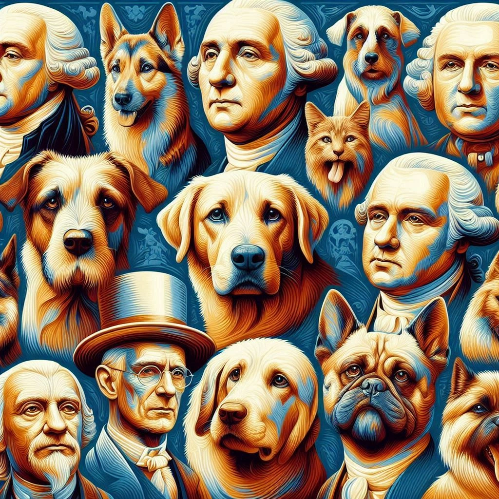 Más de 100 Nombres para Perros Únicos, Increíble y Original 8 Imagen de perro con nombres históricos inspirados en grandes líderes.